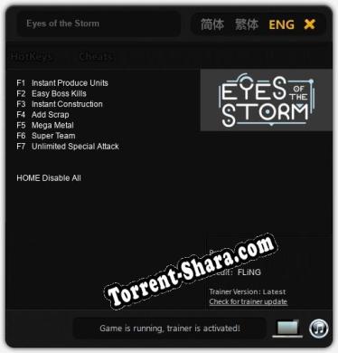 Eyes of the Storm: Трейнер +7 [v1.6]