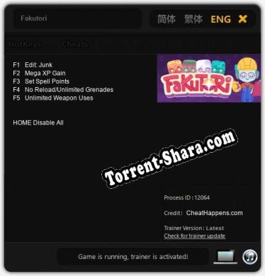 Fakutori: Трейнер +5 [v1.8]