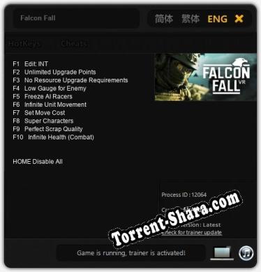 Трейнер для Falcon Fall [v1.0.5]