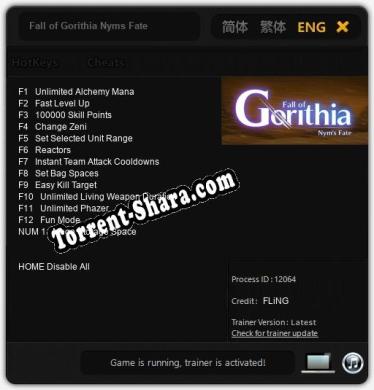 Fall of Gorithia Nyms Fate: Трейнер +13 [v1.1]