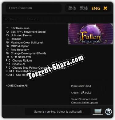 Fallen Evolution: Трейнер +14 [v1.4]
