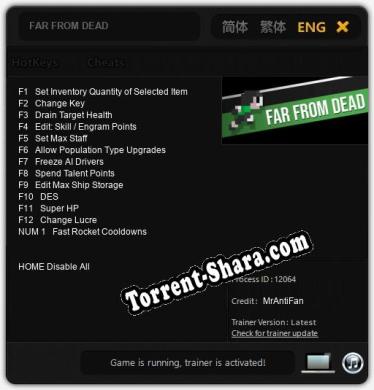 FAR FROM DEAD: Читы, Трейнер +13 [MrAntiFan]