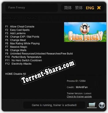 Farm Frenzy: Читы, Трейнер +12 [MrAntiFan]