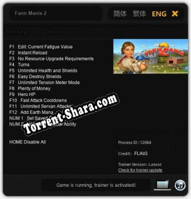 Farm Mania 2: ТРЕЙНЕР И ЧИТЫ (V1.0.73)