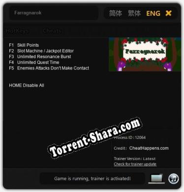 Farragnarok: Трейнер +5 [v1.2]