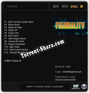 Figurality: Читы, Трейнер +12 [CheatHappens.com]