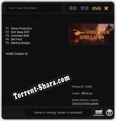 Fire Crew Simulator: Читы, Трейнер +5 [dR.oLLe]