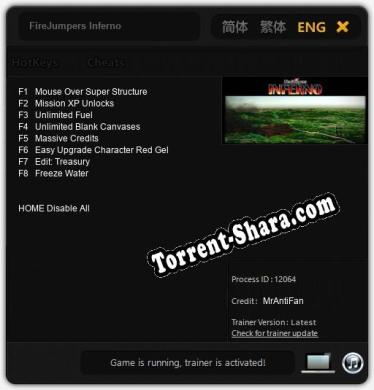 FireJumpers Inferno: ТРЕЙНЕР И ЧИТЫ (V1.0.78)