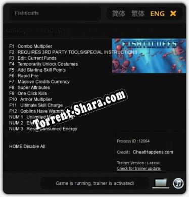 Fishticuffs: ТРЕЙНЕР И ЧИТЫ (V1.0.48)