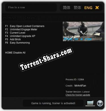 Трейнер для Five in a row [v1.0.4]
