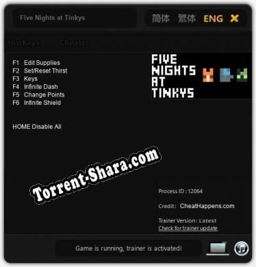 Five Nights at Tinkys: Трейнер +6 [v1.4]