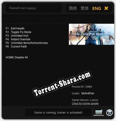 FlameFrost Legacy: Читы, Трейнер +6 [MrAntiFan]