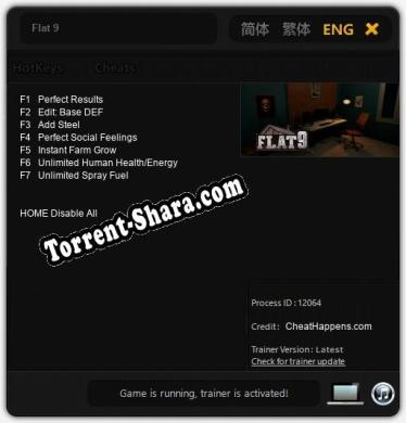 Трейнер для Flat 9 [v1.0.7]