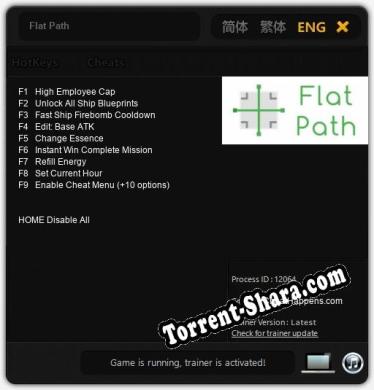 Трейнер для Flat Path [v1.0.3]