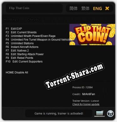 Трейнер для Flip That Coin [v1.0.8]