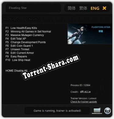 Трейнер для Floating Star [v1.0.8]