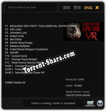 Flock of the Low God: Трейнер +15 [v1.1]