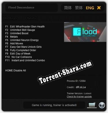 Flood Descendance: ТРЕЙНЕР И ЧИТЫ (V1.0.56)
