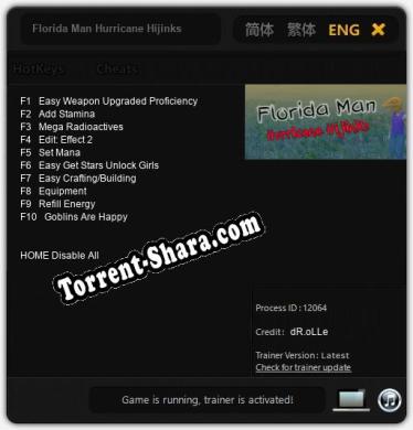 Florida Man Hurricane Hijinks: Трейнер +10 [v1.3]