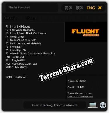 Трейнер для Flucht Scorched [v1.0.8]
