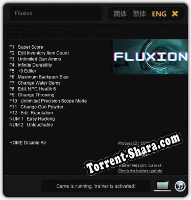 Трейнер для Fluxion [v1.0.1]