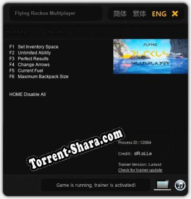 Flying Ruckus Multiplayer: Трейнер +6 [v1.2]