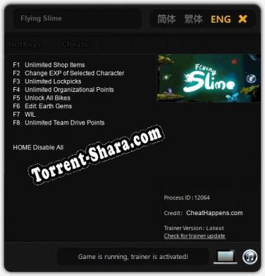 Flying Slime: Читы, Трейнер +8 [CheatHappens.com]