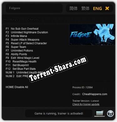 Folgore: Читы, Трейнер +14 [CheatHappens.com]