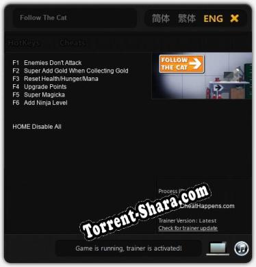 Follow The Cat: ТРЕЙНЕР И ЧИТЫ (V1.0.85)