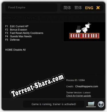 Трейнер для Food Empire [v1.0.1]