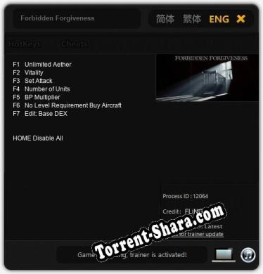 Forbidden Forgiveness: Читы, Трейнер +7 [FLiNG]