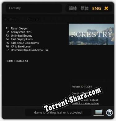 Forestry: Трейнер +7 [v1.7]