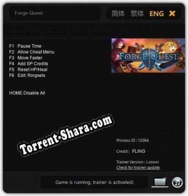 Трейнер для Forge Quest [v1.0.5]