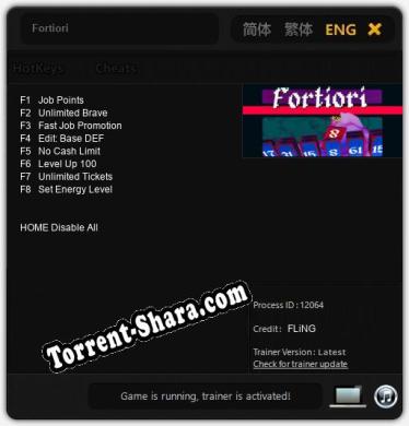 Трейнер для Fortiori [v1.0.8]