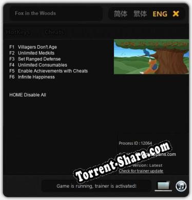 Трейнер для Fox in the Woods [v1.0.9]