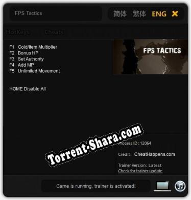 Трейнер для FPS Tactics [v1.0.3]