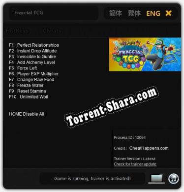 Fracctal TCG: Трейнер +10 [v1.1]