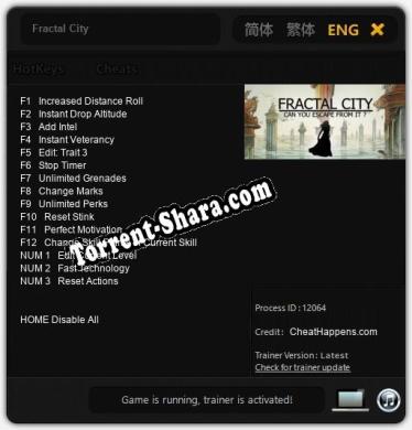 Fractal City: ТРЕЙНЕР И ЧИТЫ (V1.0.2)