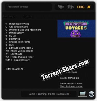 Fractured Voyage: Трейнер +13 [v1.8]