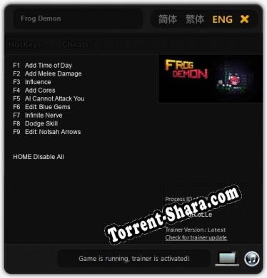 Трейнер для Frog Demon [v1.0.3]