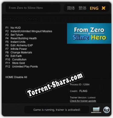 From Zero to Slime Hero: Читы, Трейнер +12 [FLiNG]