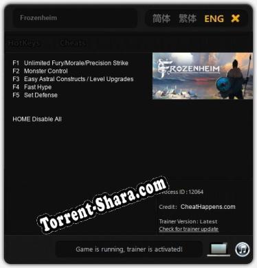 Трейнер для Frozenheim [v1.0.3]