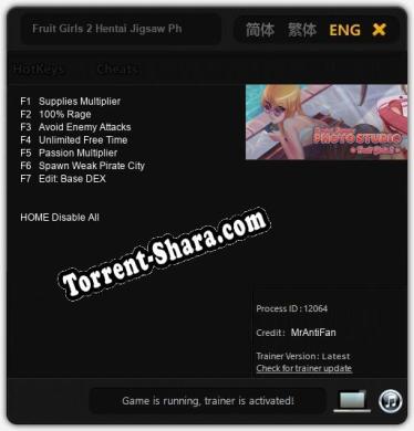 Трейнер для Fruit Girls 2 Hentai Jigsaw Photo Studio [v1.0.2]