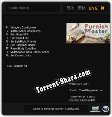 Furnish Master: Читы, Трейнер +9 [CheatHappens.com]