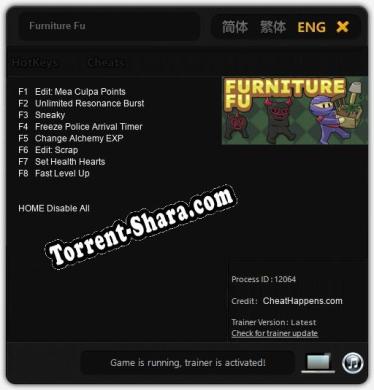 Furniture Fu: Читы, Трейнер +8 [CheatHappens.com]