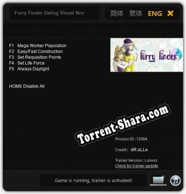 Furry Finder Dating Visual Novel: Трейнер +5 [v1.2]
