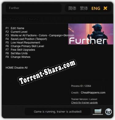 Further: Читы, Трейнер +9 [CheatHappens.com]