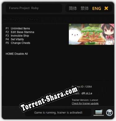Fururu Project  Ruby: Трейнер +5 [v1.6]