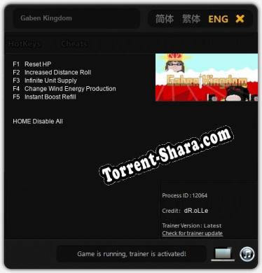 Gaben Kingdom: Трейнер +5 [v1.9]