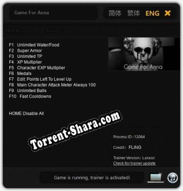 Трейнер для Game For Anna [v1.0.9]